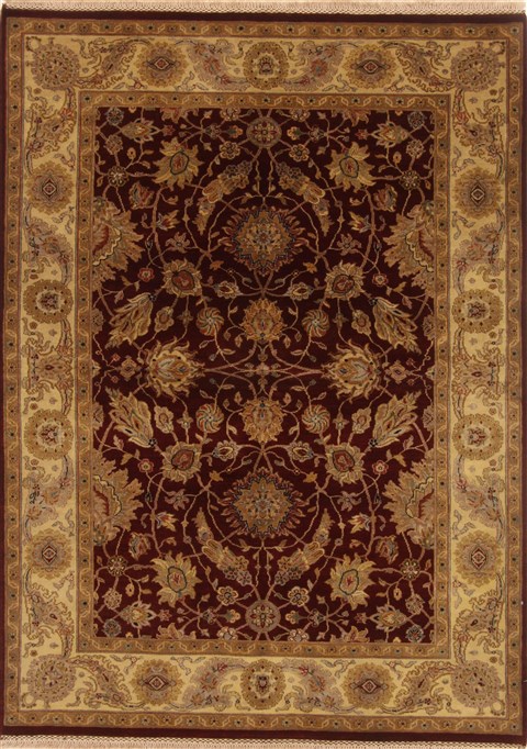 Kashan Red Hand Knotted 52 X 73 Area Rug 250-20103 Image 0