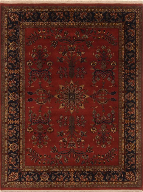 Sarouk Red Hand Knotted 50 X 68 Area Rug 250-20104 Image 0