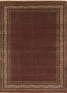 Tabriz Red Hand Knotted 5'0" X 6'10"  Area Rug 250-20112