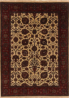 Kashmar Beige Hand Knotted 5'1" X 7'2"  Area Rug 250-20115