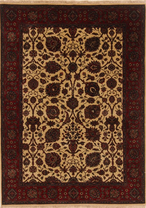 Kashmar Beige Hand Knotted 51 X 71 Area Rug 250-20116 Image 0