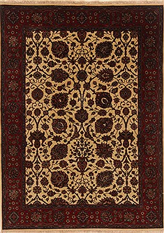Kashmar Beige Hand Knotted 5'1" X 7'1"  Area Rug 250-20116