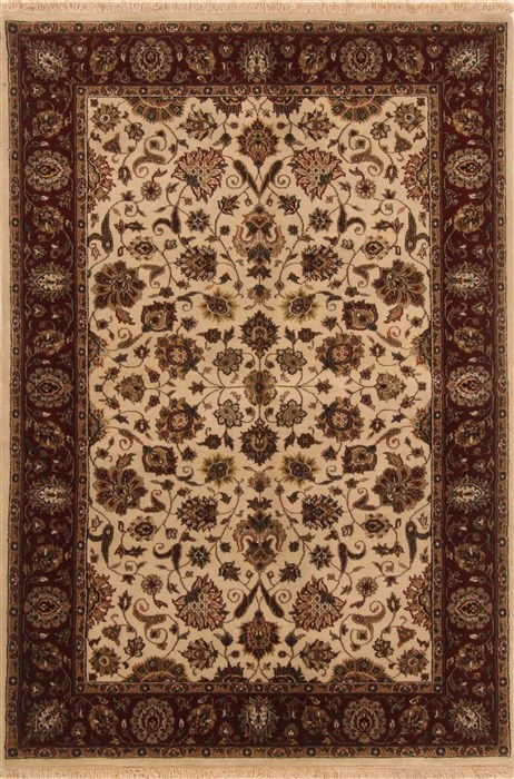 Kashan Beige Hand Knotted 40 X 511  Area Rug 250-20128 Image 0