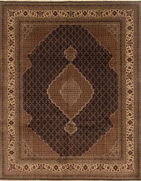 Tabriz Black Hand Knotted 711 X 102 Area Rug 250-20131 Image 0