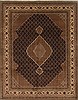 Tabriz Black Hand Knotted 711 X 102  Area Rug 250-20131 Thumb 0