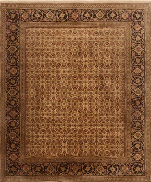 Herati Beige Hand Knotted 82 X 101 Area Rug 250-20149 Image 0