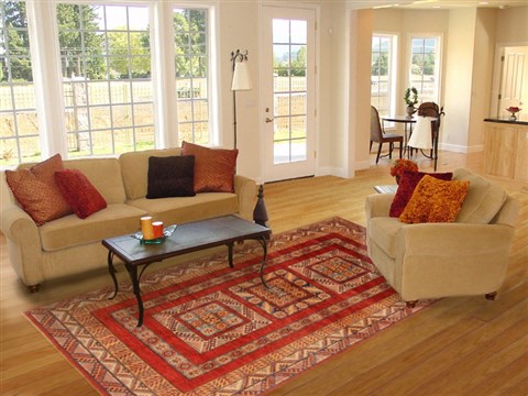 Kazak Red Hand Knotted 60 X 88  Area Rug 250-20168 Image 4