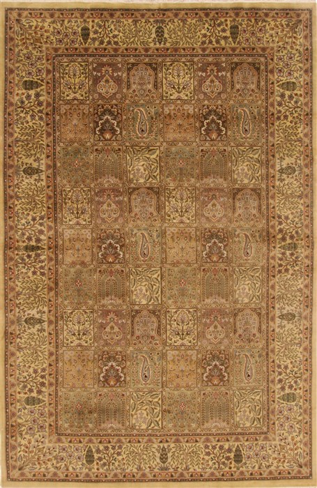 Tabriz Green Hand Knotted 60 X 94 Area Rug 250-20173 Image 0