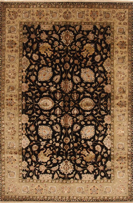 Tabriz Black Hand Knotted 511 X 90 Area Rug 250-20177 Image 0