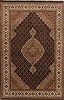 Tabriz Black Hand Knotted 59 X 91  Area Rug 250-20179 Thumb 0