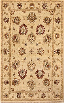Ziegler Beige Hand Knotted 3'10" X 6'4"  Area Rug 250-20194