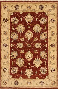 Ziegler Brown Hand Knotted 4'1" X 6'3"  Area Rug 250-20203