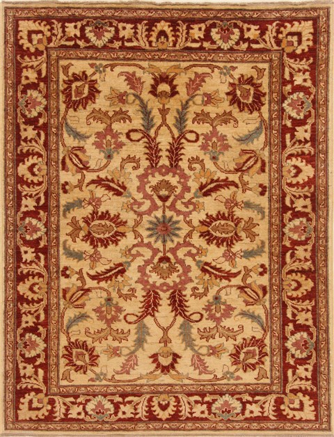 Pishavar Beige Hand Knotted 45 X 511 Area Rug 250-20207 Image 0