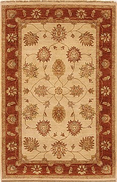 Ziegler Beige Hand Knotted 4'1" X 6'3"  Area Rug 250-20249