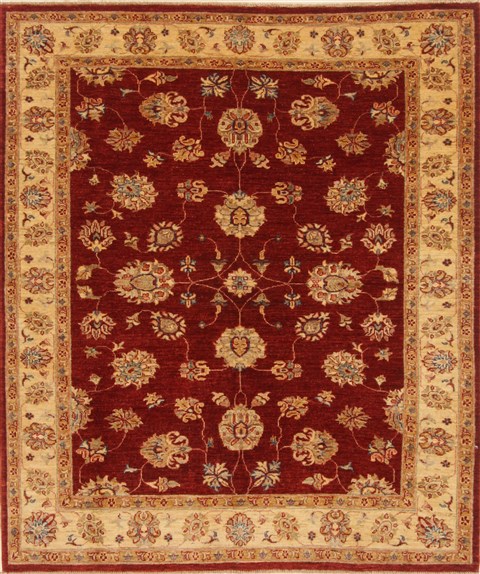 Pishavar Brown Hand Knotted 51 X 60  Area Rug 250-20252 Image 0