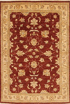Pakistani Pishavar Brown Rectangle 4x6 ft Wool Carpet 20259