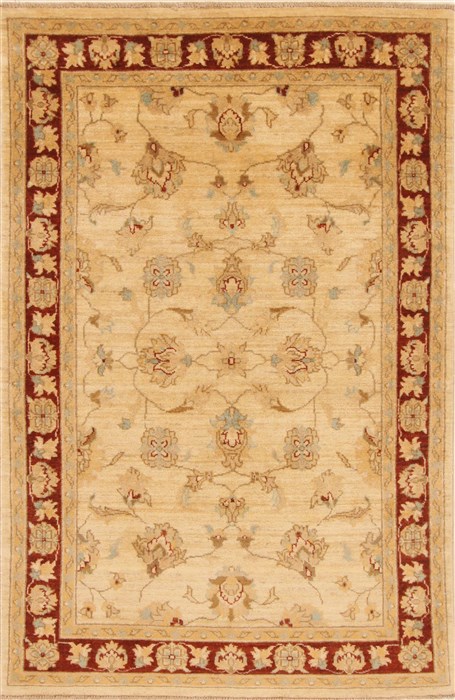 Pishavar Beige Hand Knotted 39 X 510 Area Rug 250-20262 Image 0