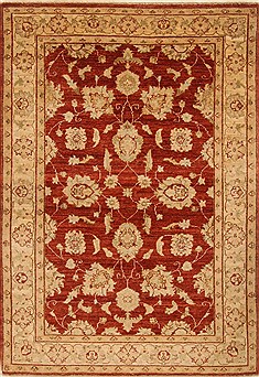 Pakistani Pishavar Brown Rectangle 4x6 ft Wool Carpet 20273