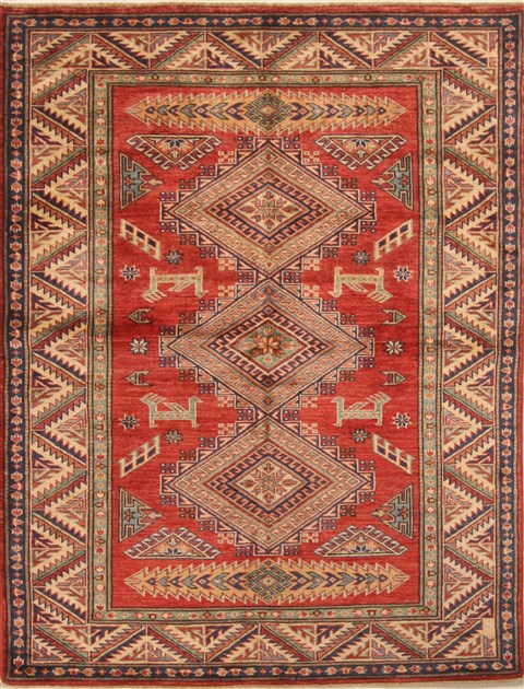 Kazak Red Hand Knotted 42 X 56  Area Rug 250-20284 Image 0