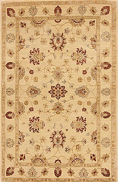 Ziegler Beige Hand Knotted 4'1" X 6'5"  Area Rug 250-20296