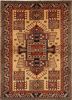 Pakistani Shirvan Beige Rectangle 4x6 ft Wool Carpet 20303