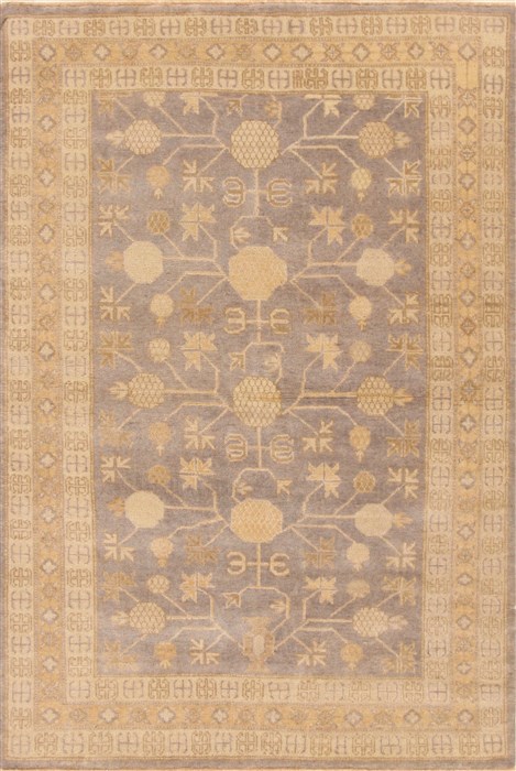Oushak Grey Hand Knotted 40 X 60  Area Rug 250-20304 Image 0