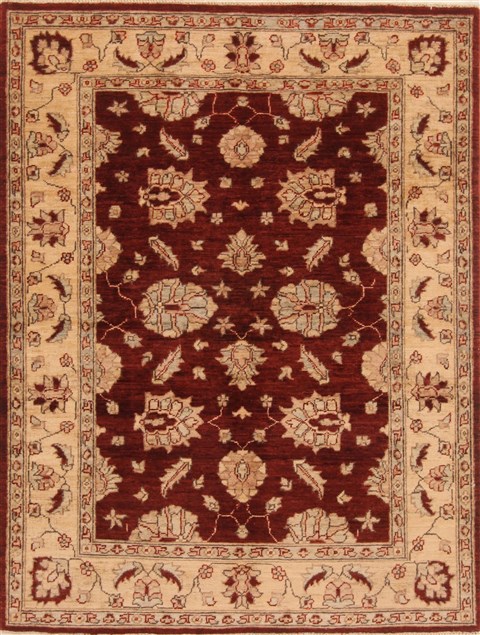 Chobi Brown Hand Knotted 42 X 55  Area Rug 250-20312 Image 0