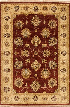 Pakistani Chobi Brown Rectangle 4x6 ft Wool Carpet 20313