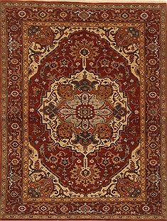 Serapi Red Hand Knotted 4'11" X 6'6"  Area Rug 250-20331