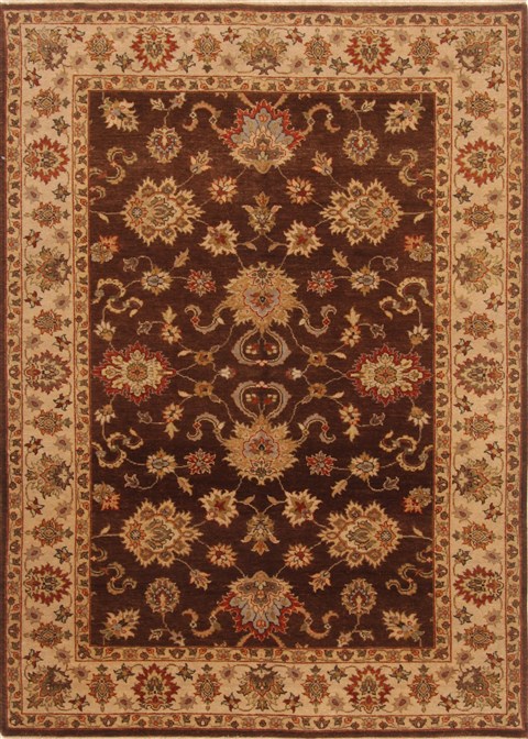Agra Brown Hand Knotted 411 X 70 Area Rug 250-20333 Image 0