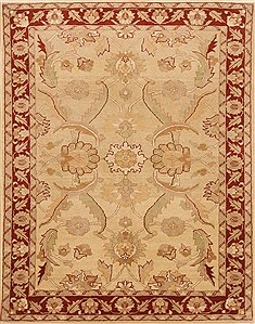Pishavar Beige Hand Knotted 4'11" X 6'4"  Area Rug 250-20342