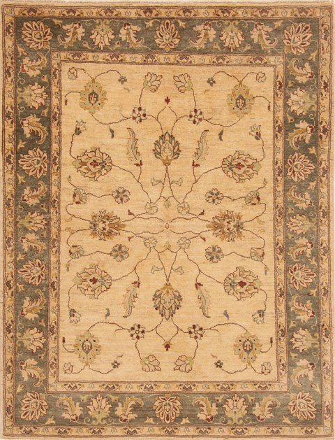 Pishavar Beige Hand Knotted 411 X 68 Area Rug 250-20346 Image 0