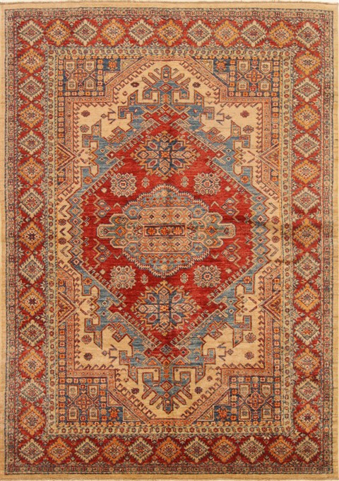 Kazak Red Hand Knotted 411 X 611 Area Rug 250-20349 Image 0
