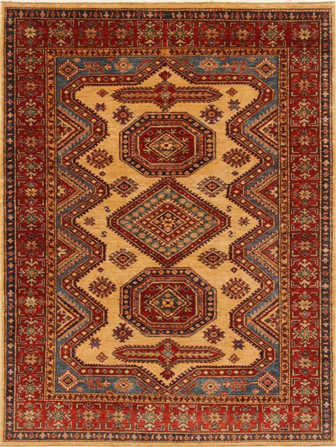 Kazak Yellow Hand Knotted 410 X 66  Area Rug 250-20353 Image 0
