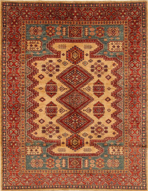 Kazak Yellow Hand Knotted 411 X 64  Area Rug 250-20354 Image 0