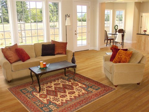 Kazak Yellow Hand Knotted 410 X 611 Area Rug 250-20356 Image 5