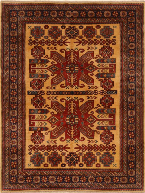 Shirvan Yellow Hand Knotted 410 X 65  Area Rug 250-20371 Image 0