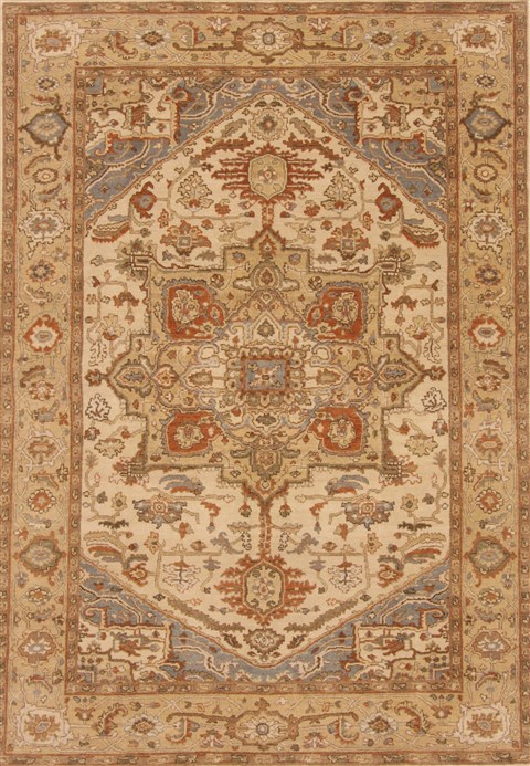 Heriz Beige Hand Knotted 50 X 72 Area Rug 250-20373 Image 0