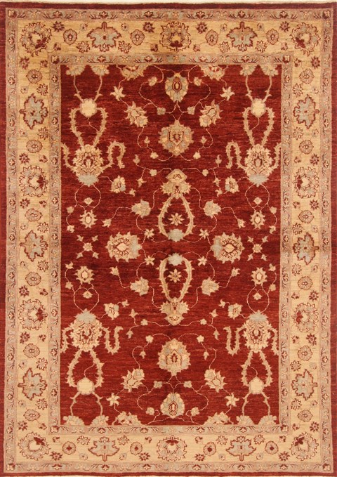 Pishavar Red Hand Knotted 57 X 80  Area Rug 250-20388 Image 0
