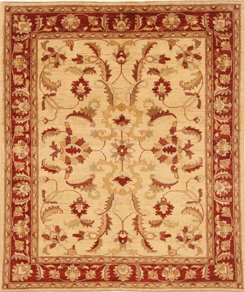 Pishavar Beige Hand Knotted 47 X 64  Area Rug 250-20391 Image 0