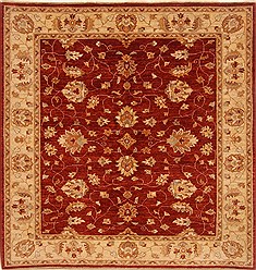 Pishavar Red Hand Knotted 5'4" X 6'6"  Area Rug 250-20392
