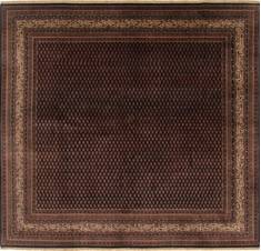 Indian Herati Blue Square 7 to 8 ft Wool Carpet 20394