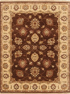 Ziegler Brown Hand Knotted 5'0" X 6'7"  Area Rug 250-20402