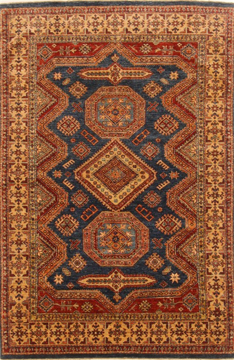 Kazak Blue Hand Knotted 410 X 75 Area Rug 250-20403 Image 0