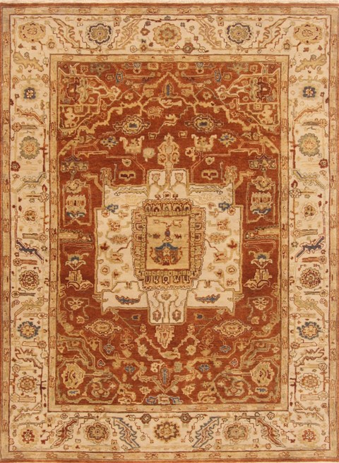 Serapi Brown Hand Knotted 50 X 611 Area Rug 250-20405 Image 0