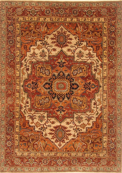 Serapi Brown Hand Knotted 50 X 71 Area Rug 250-20435 Image 0