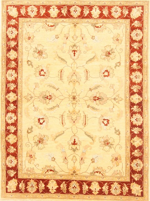 Pishavar Beige Hand Knotted 411 X 67 Area Rug 250-20440 Image 0