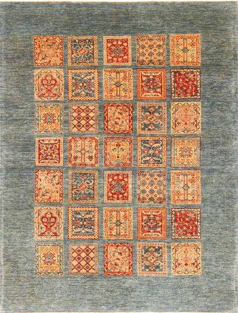 Bakhtiar Blue Hand Knotted 411 X 66  Area Rug 250-20441 Image 0