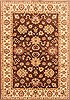 Agra Brown Hand Knotted 50 X 72 Area Rug 250-20444 Thumb 0