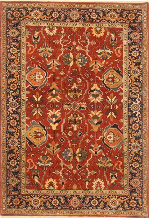 Serapi Orange Hand Knotted 50 X 71 Area Rug 250-20464 Image 0